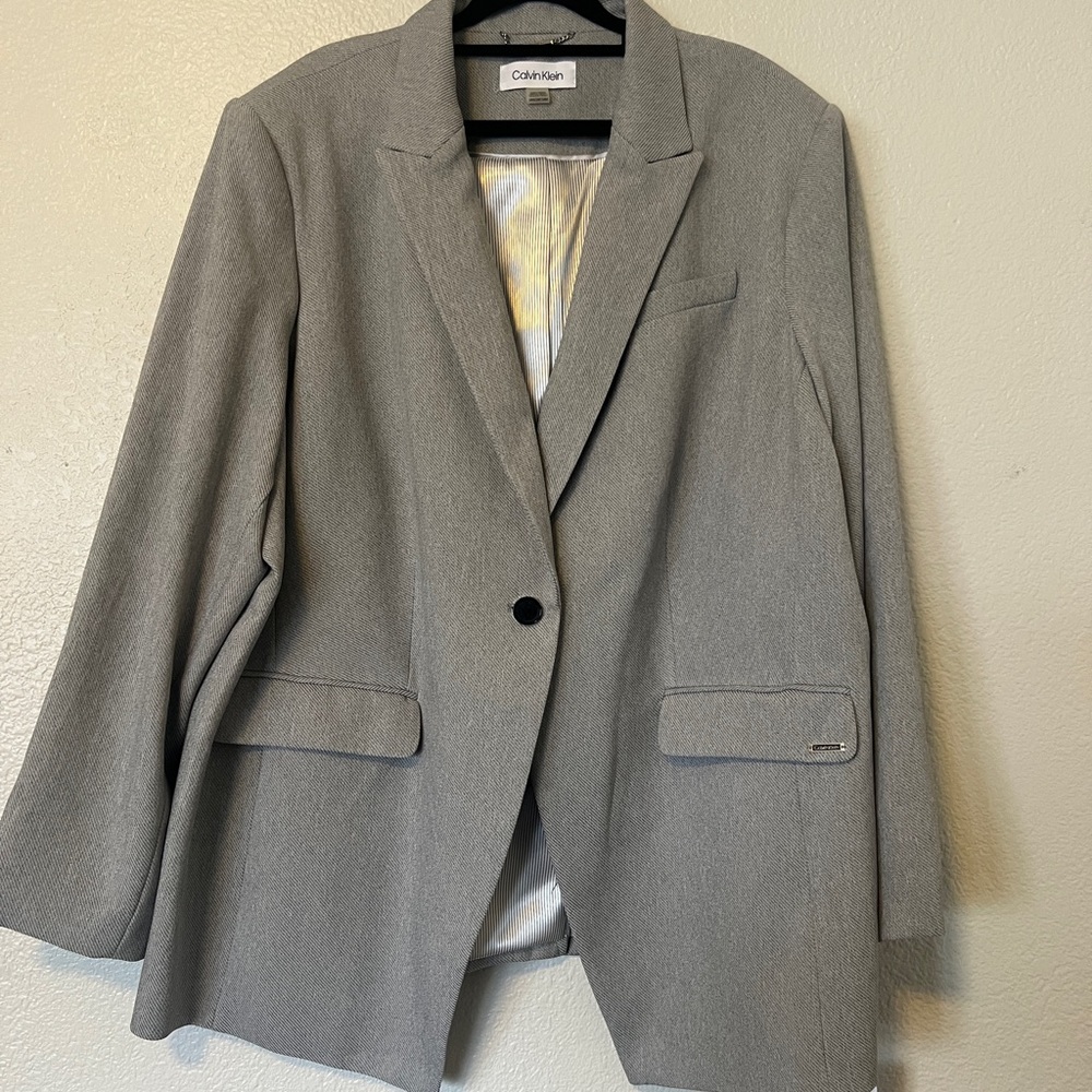 Calvin Klein Women's Classic Gray Suit Jacket